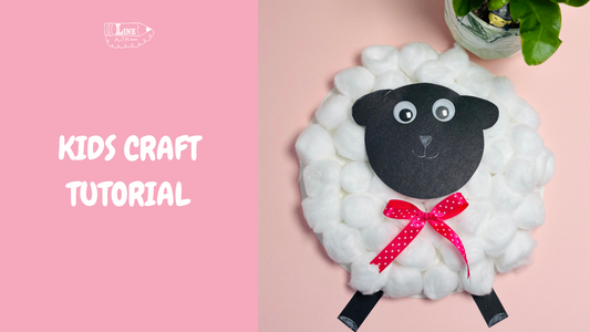 Kids Craft Tutorial-Paper Plate Sheep Craft Banner