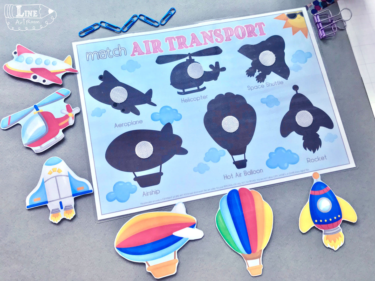 Air Transport Matching & Puzzle Activity 1