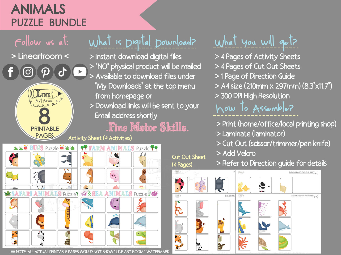 Animals Puzzle Bundle Product Information