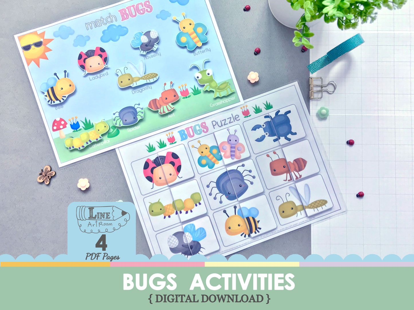 Bugs Matching & Puzzle Top Overview
