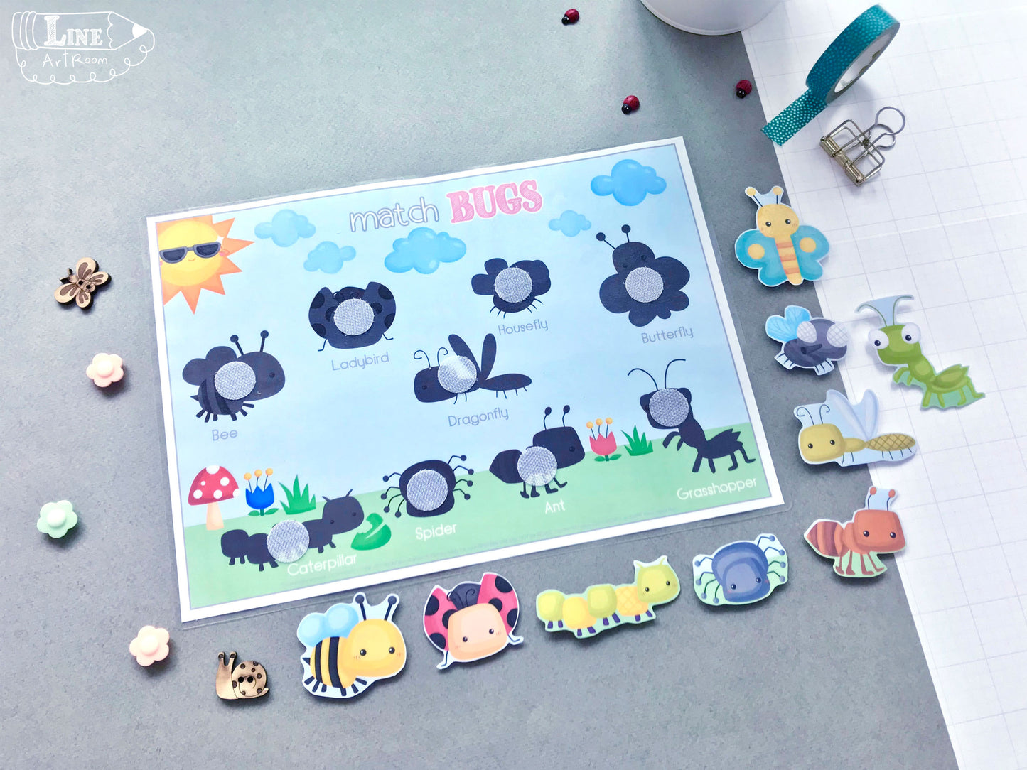 Bugs Matching & Puzzle Activity 1
