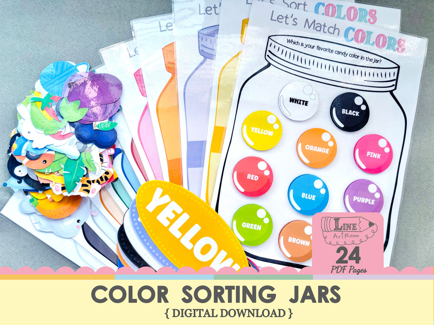 Color Sorting Jar Top Overview
