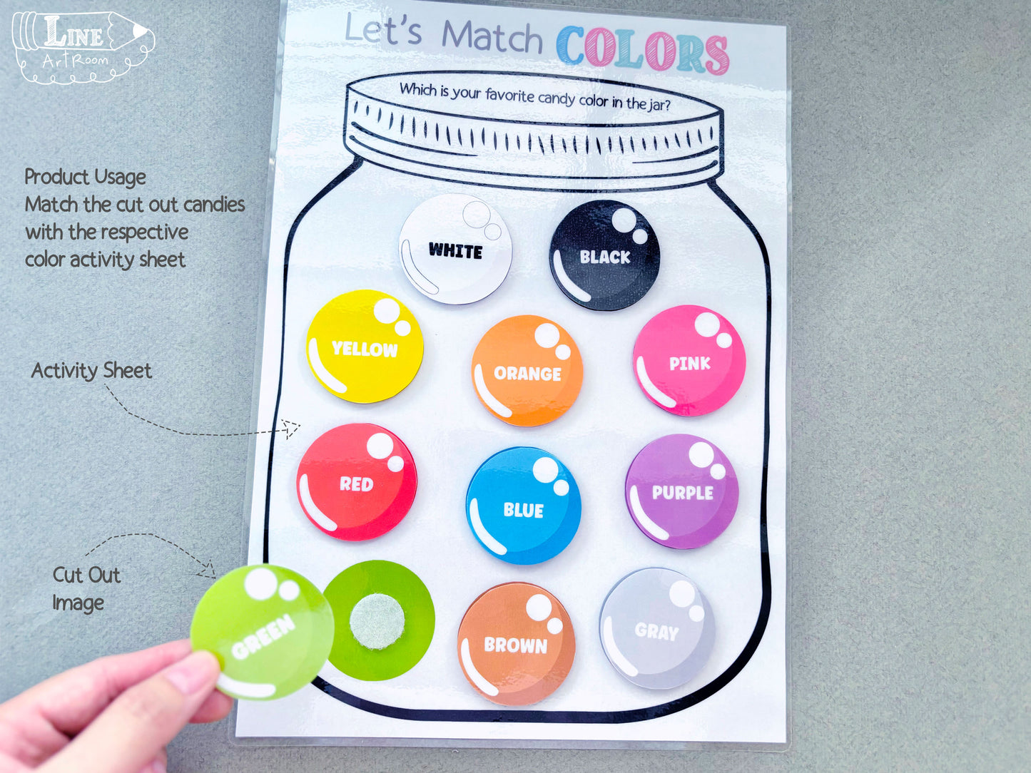 Color Sorting Jar Activity 2