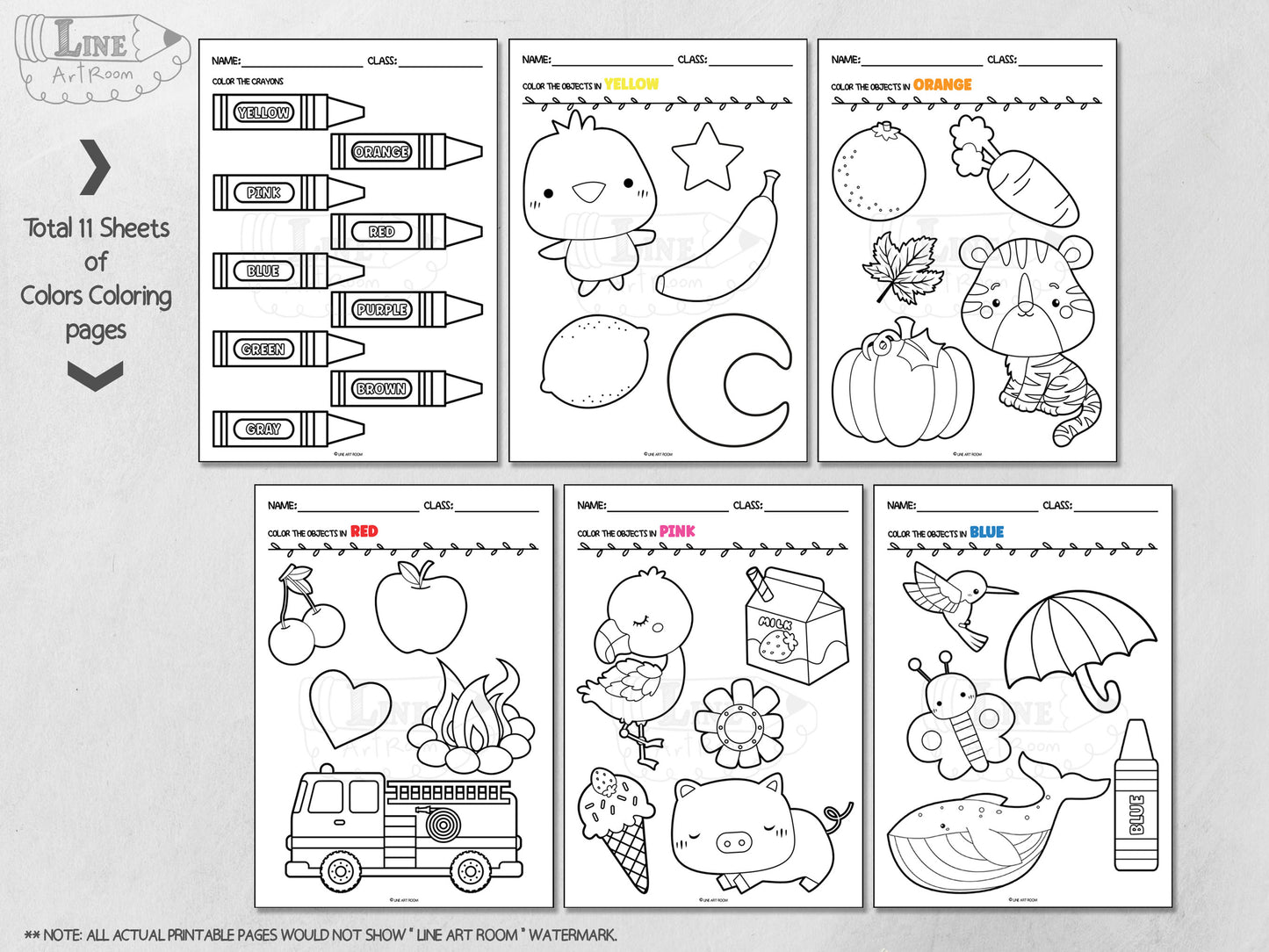 Colors Coloring Pages Activity 1