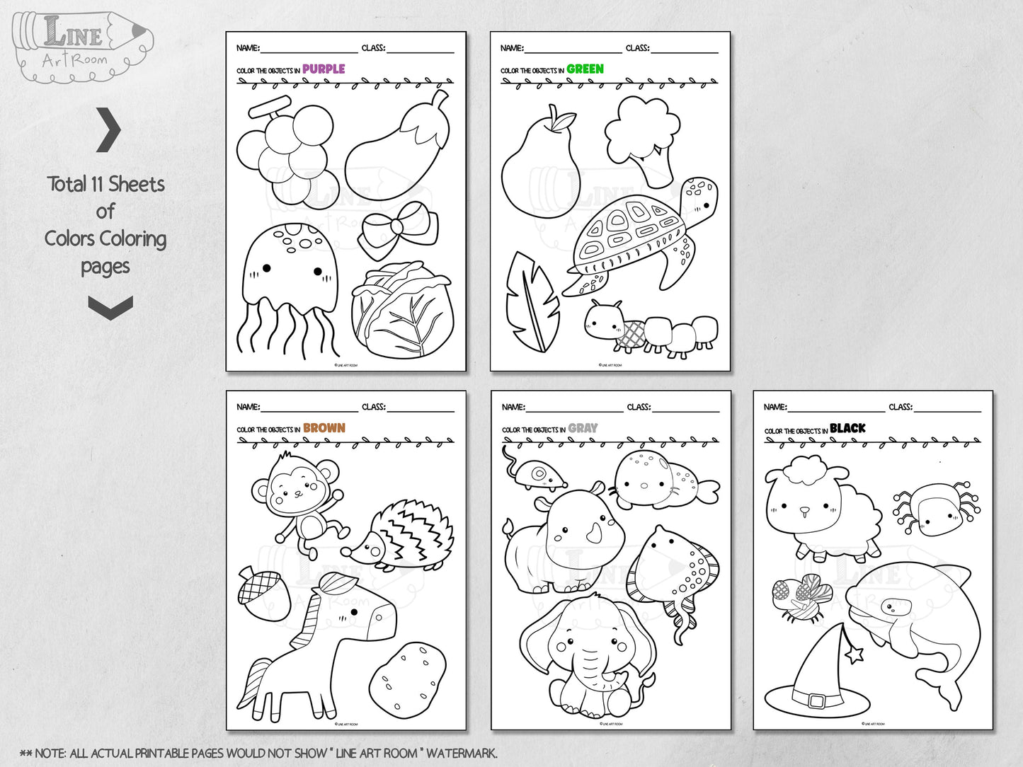 Colors Coloring Pages Activity 2