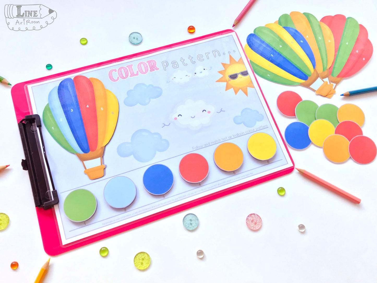 Colors Pattern Top Angle Overview