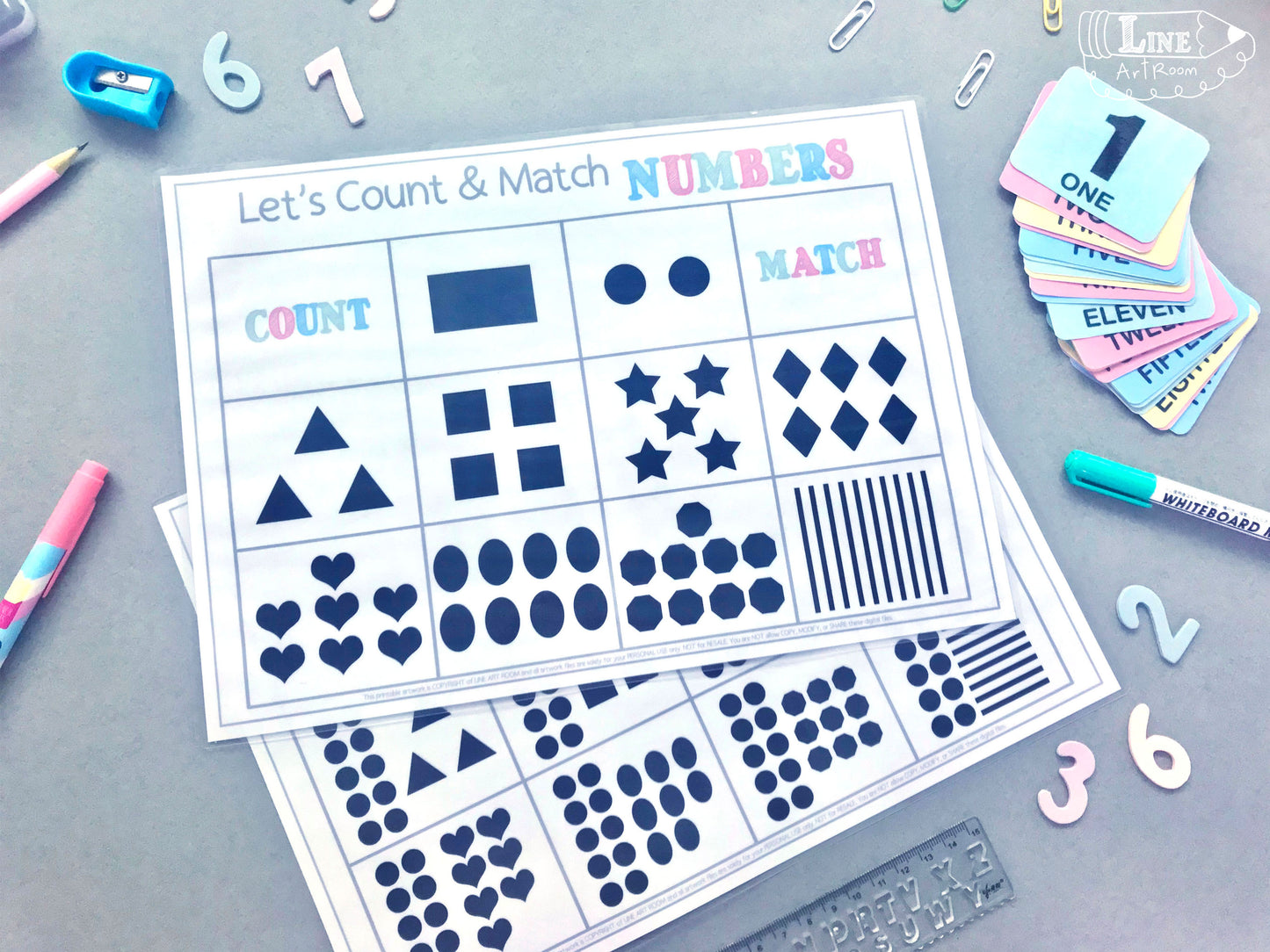 Count Match Numbers Top Angle Overview