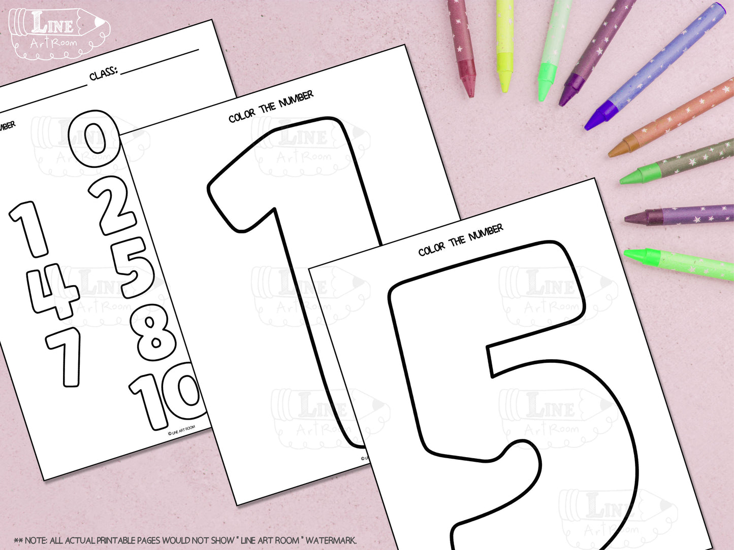 Cute Numbers Mockup