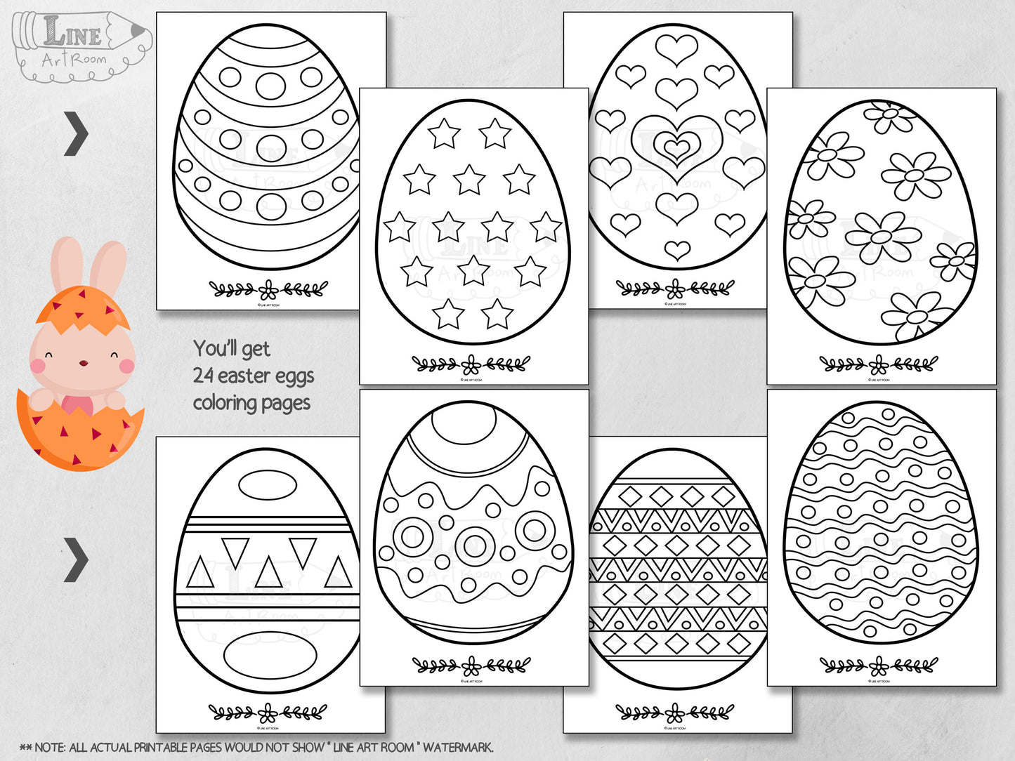 Easter Eggs Coloring Pages Activity 2