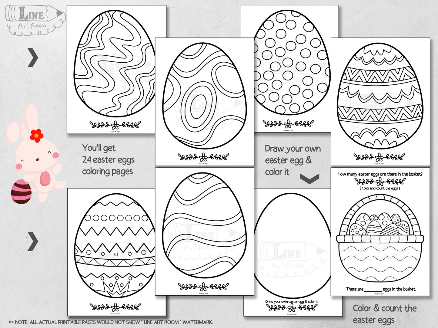 Easter Eggs Coloring Pages Activity 3