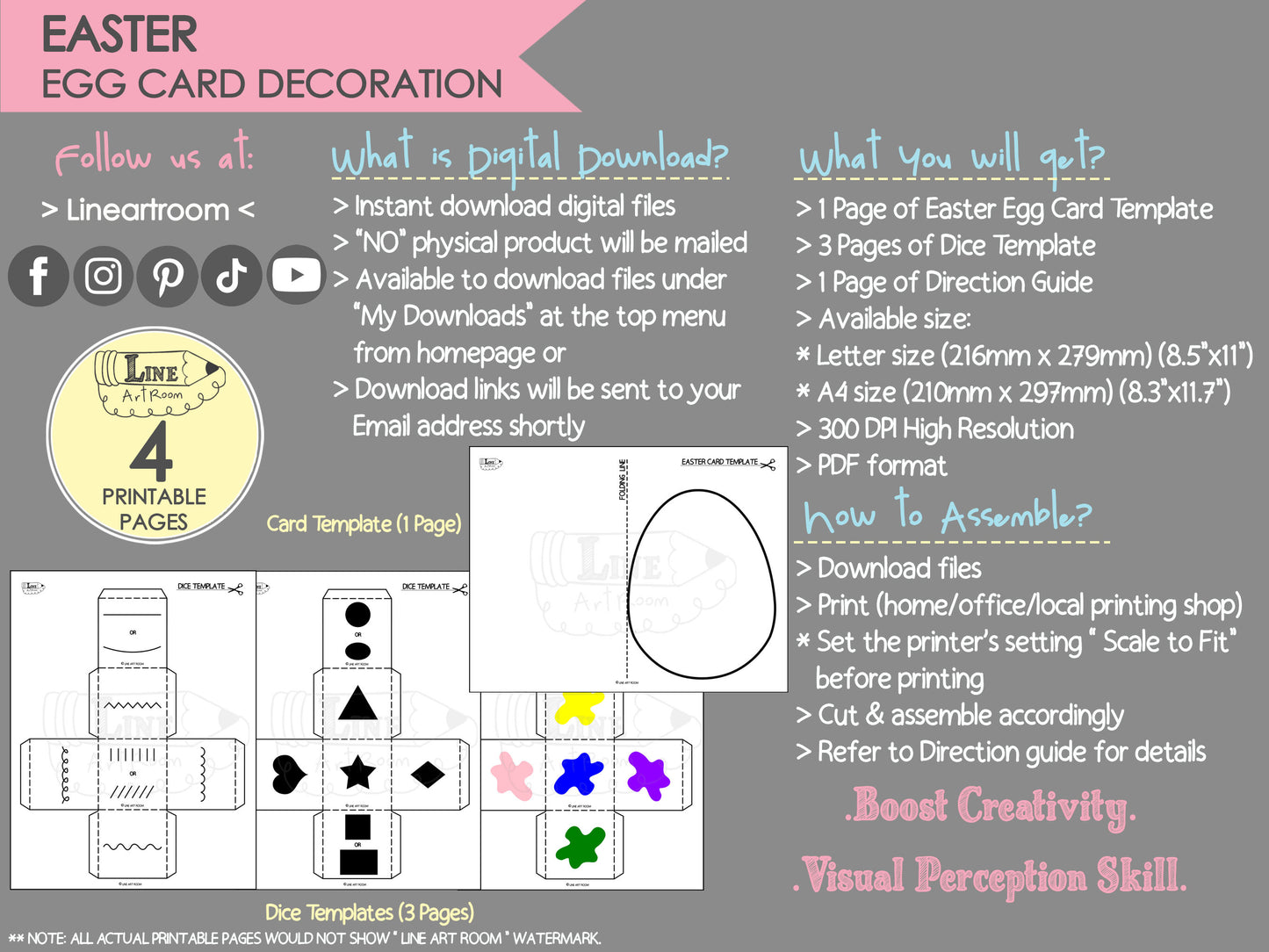 Easter Egg Card Decoration Product Information
