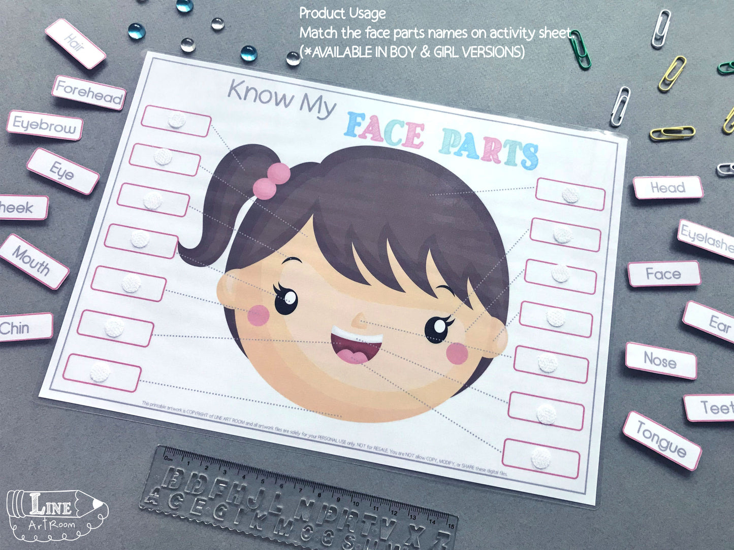 Face Parts Printable Activity 2