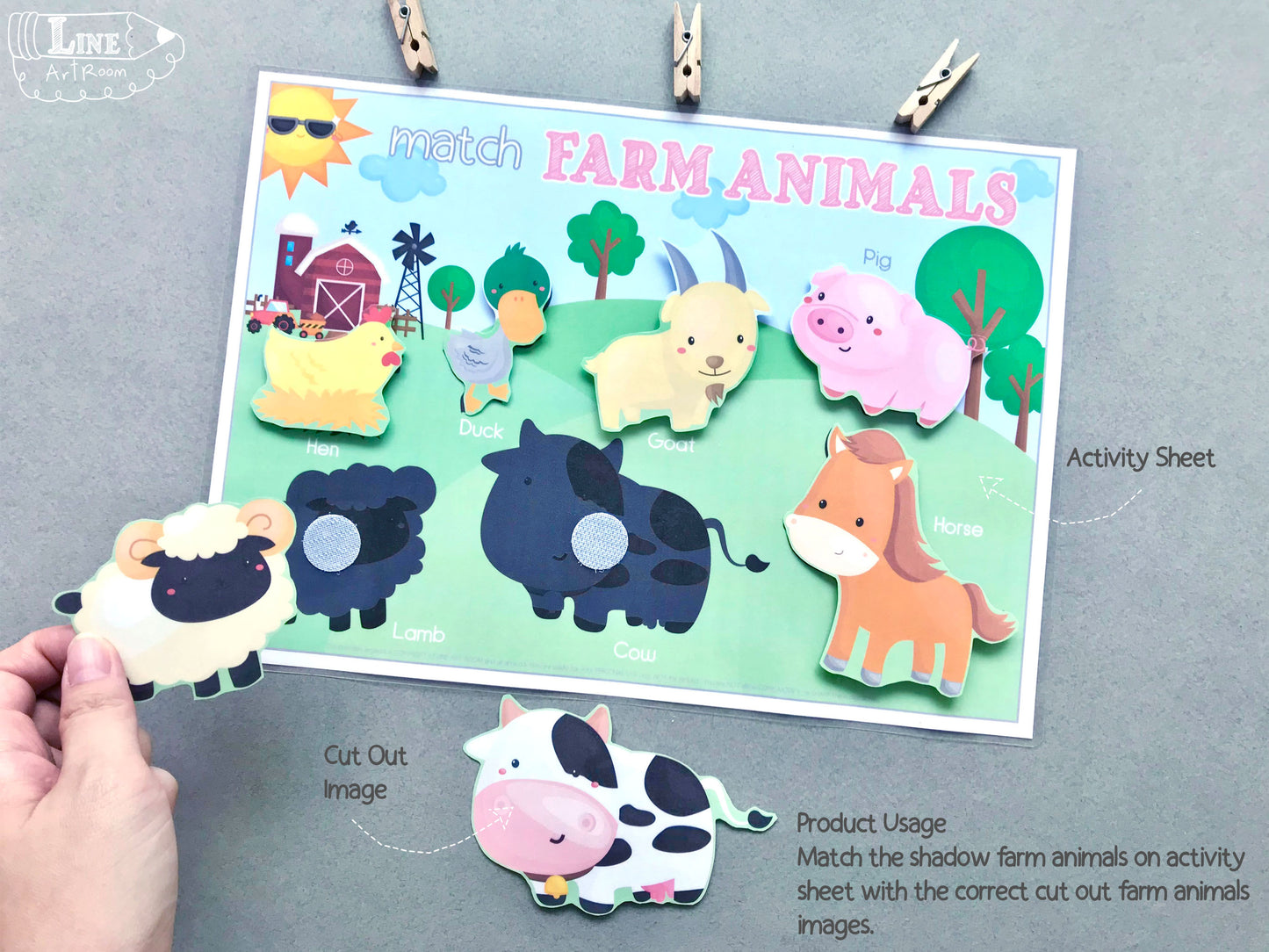 Farm Animals Matching & Puzzle Product Usage