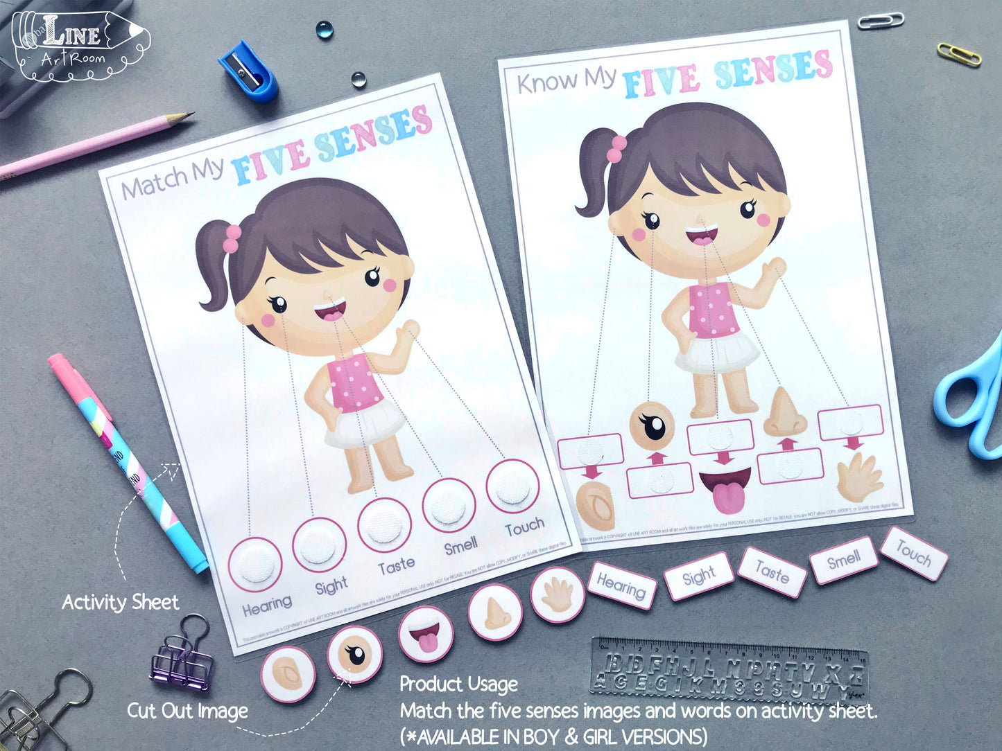 Five Senses Printable Activity 1
