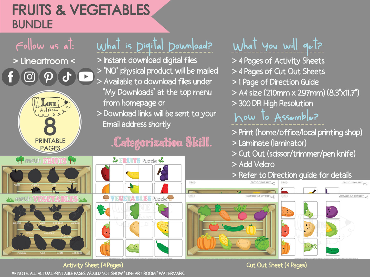 Fruits & Vegetables Bundle Product Information