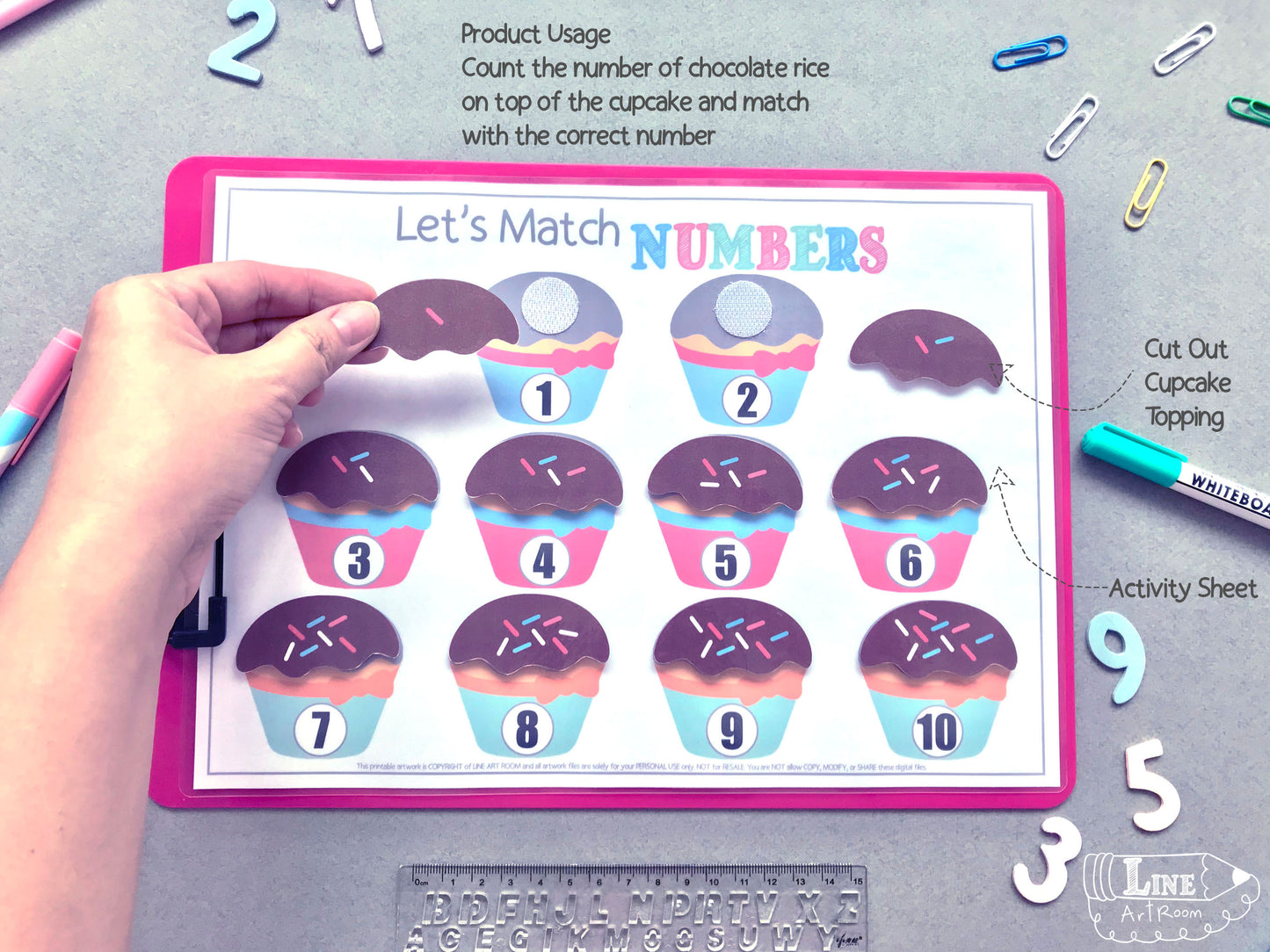Match Cupcakes Numbers Product Usage