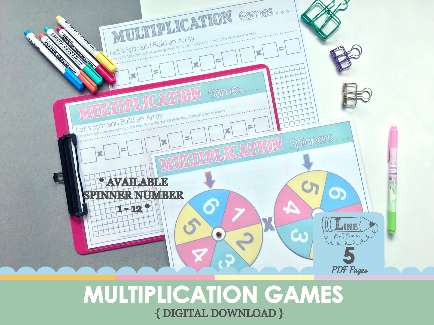 Multiplication Games Spinner Top Overview