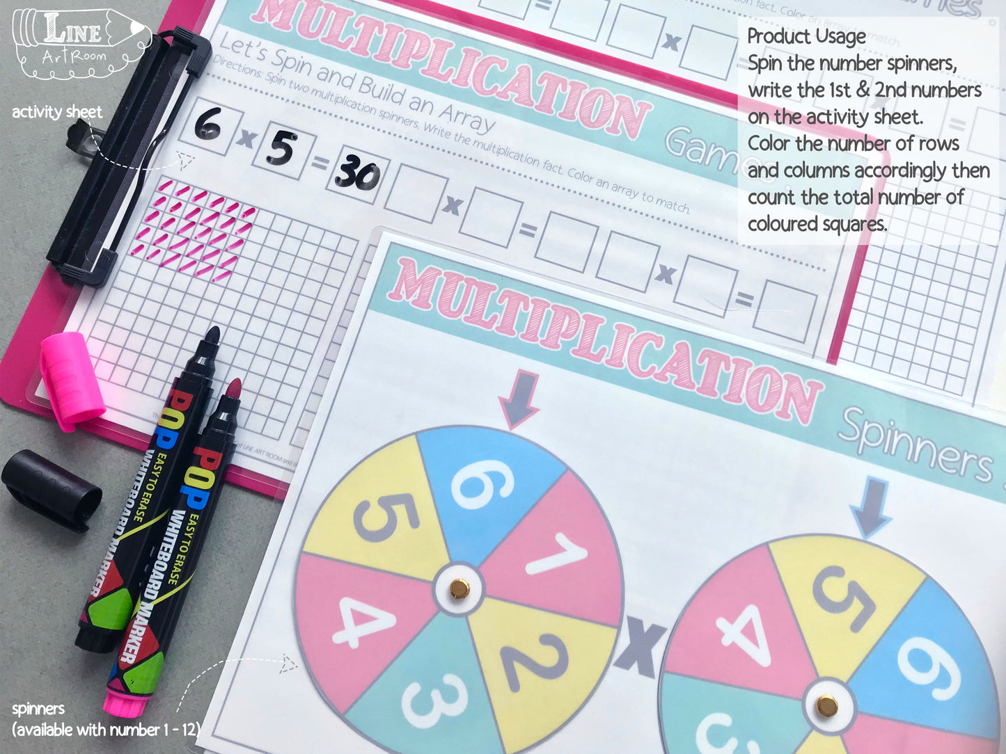 Multiplication Games Spinner Product Usage