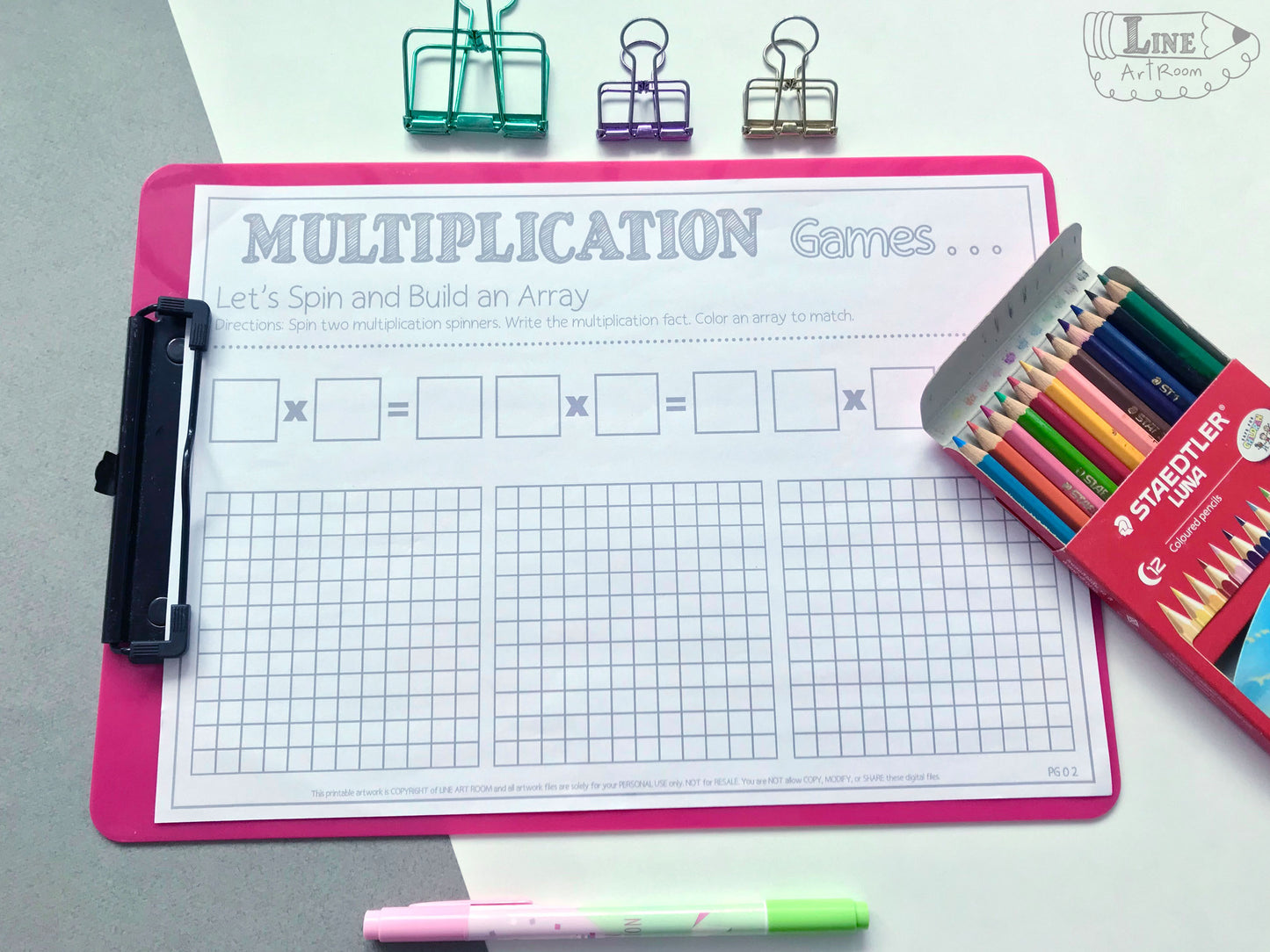 Multiplication Games Spinner Black and White Worksheet Activity Sheet