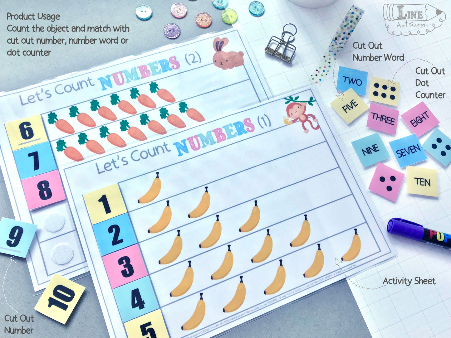 Numbers Counting Product Usage 1