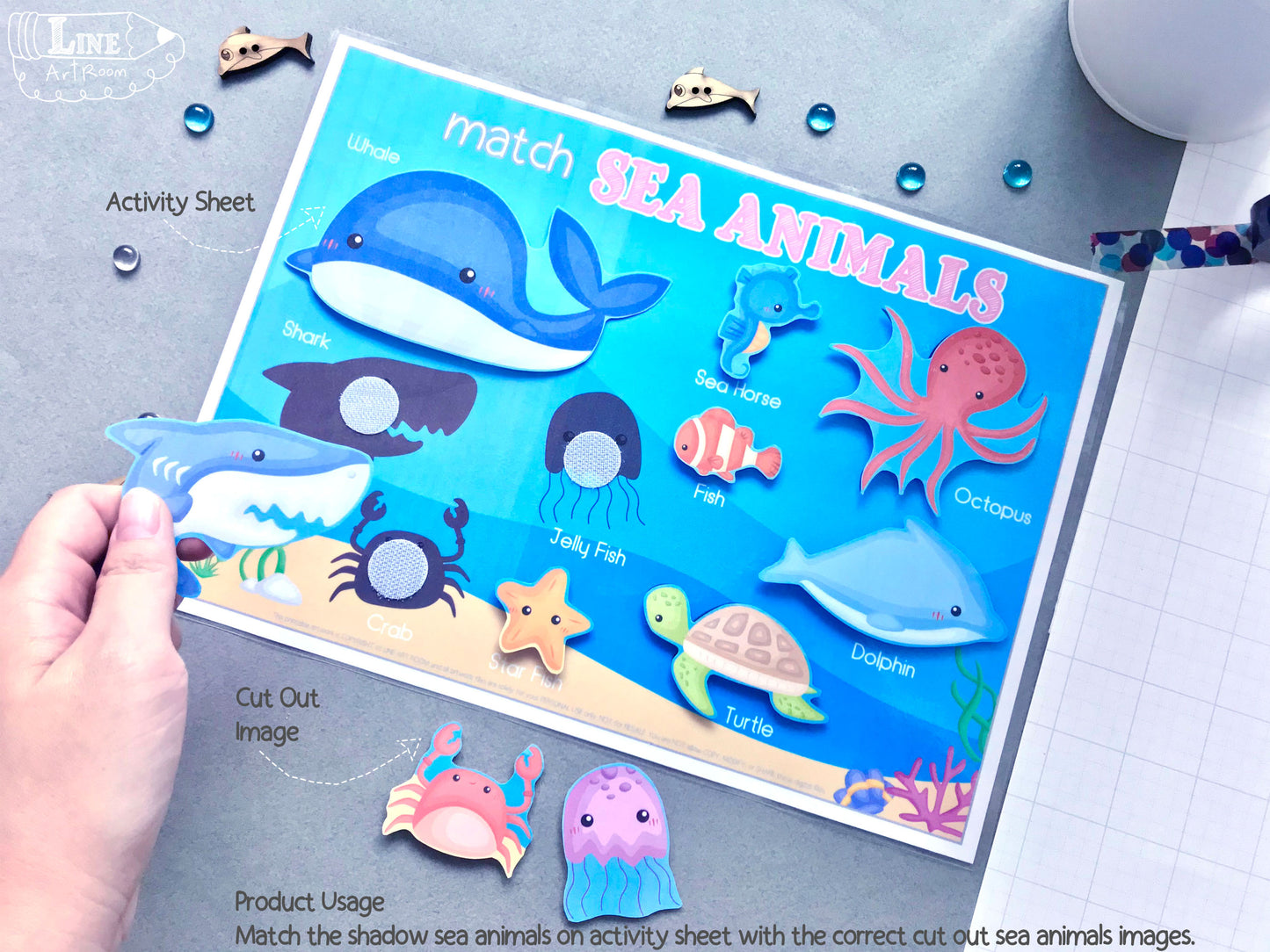 Sea Animals Matching & Puzzle Product Usage