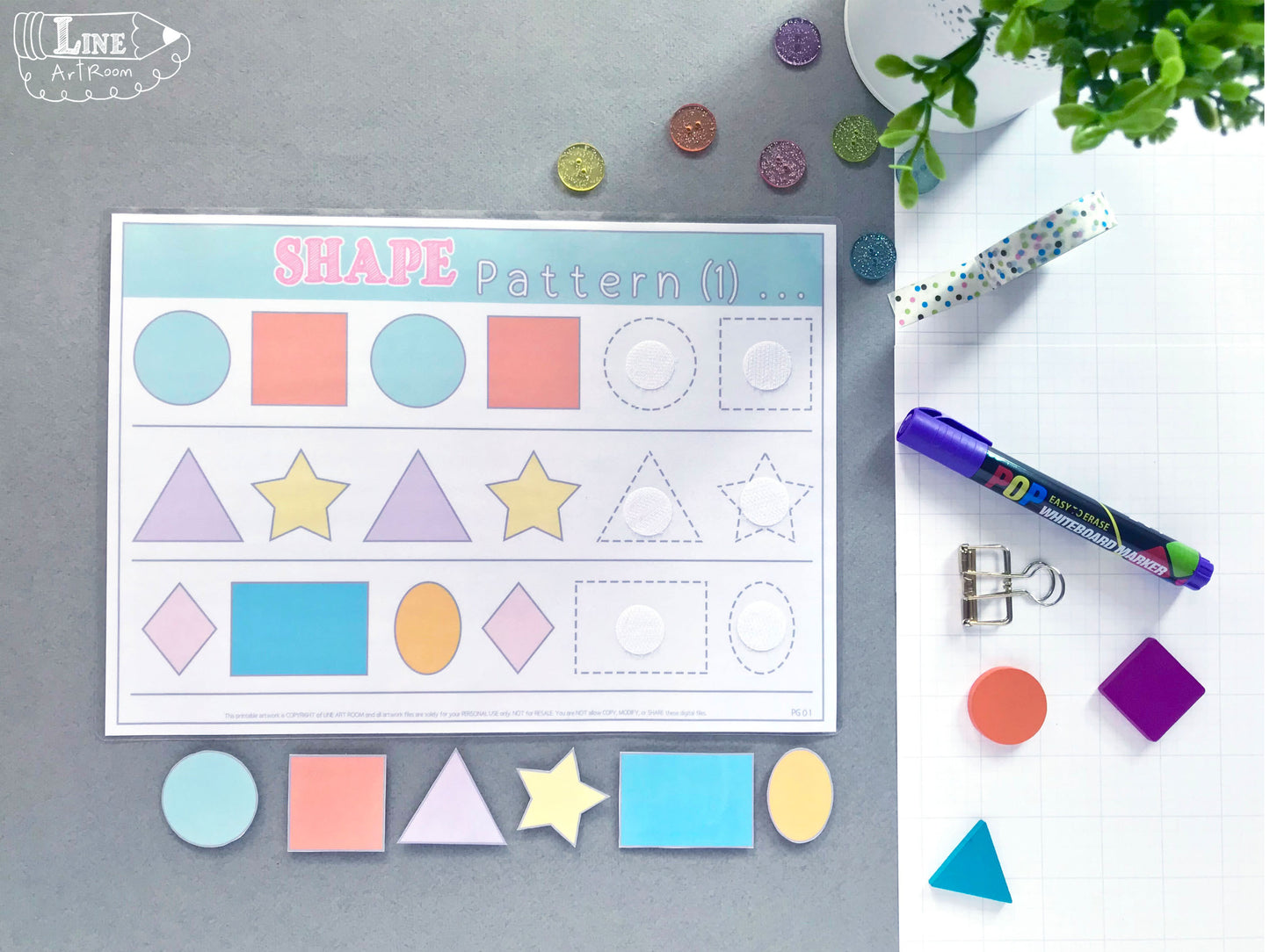 Shape Pattern Activity Sheet 1