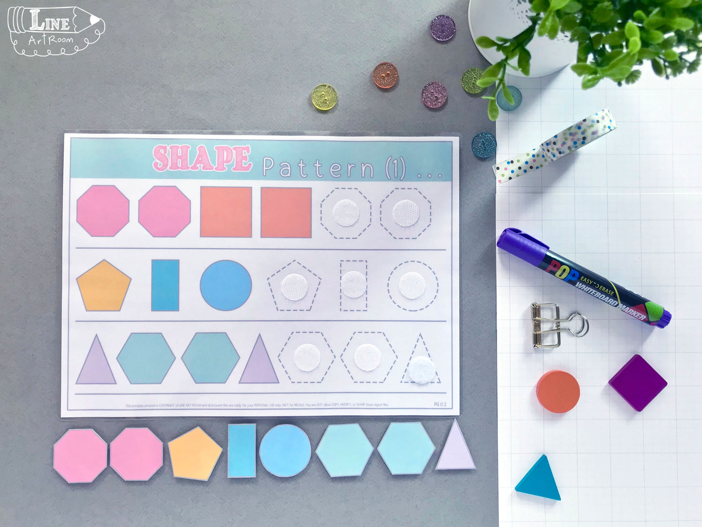 Shape Pattern Activity Sheet 2