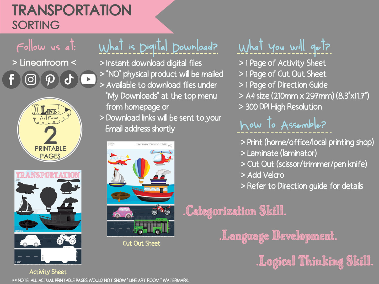 Transportation Sorting Product Information