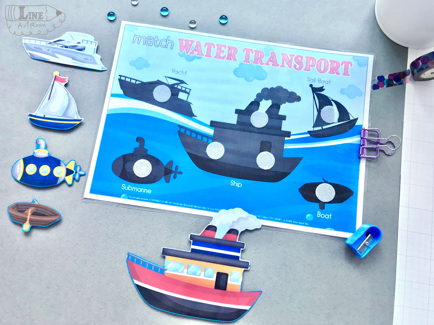 Water Transport Matching & Puzzle Activity 1