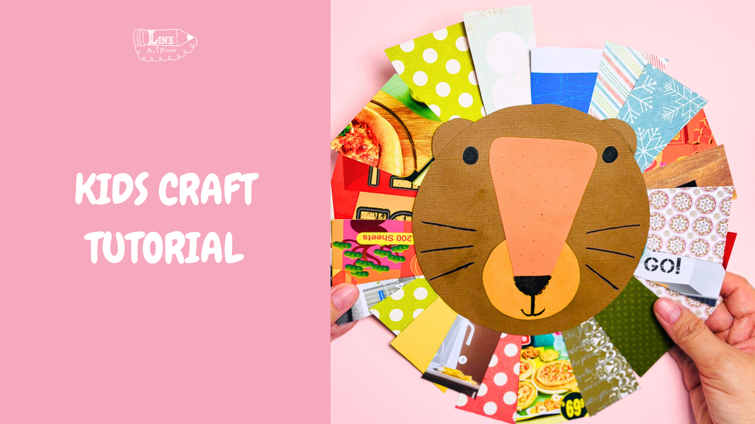 Kids Craft Tutorial-Recycled Lion Art Craft Banner