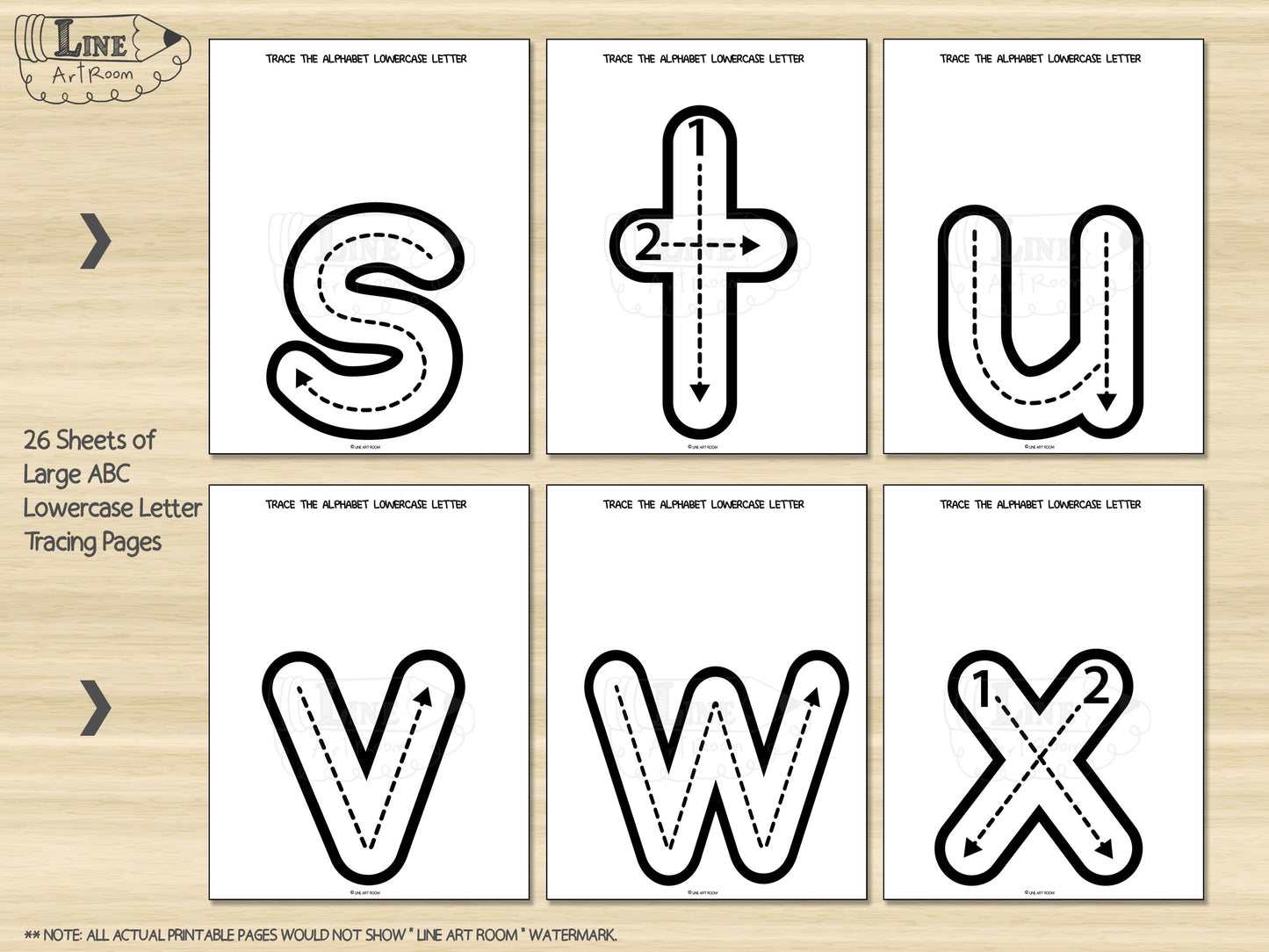 Large Lowercase Traceable Alphabet Letters Printable