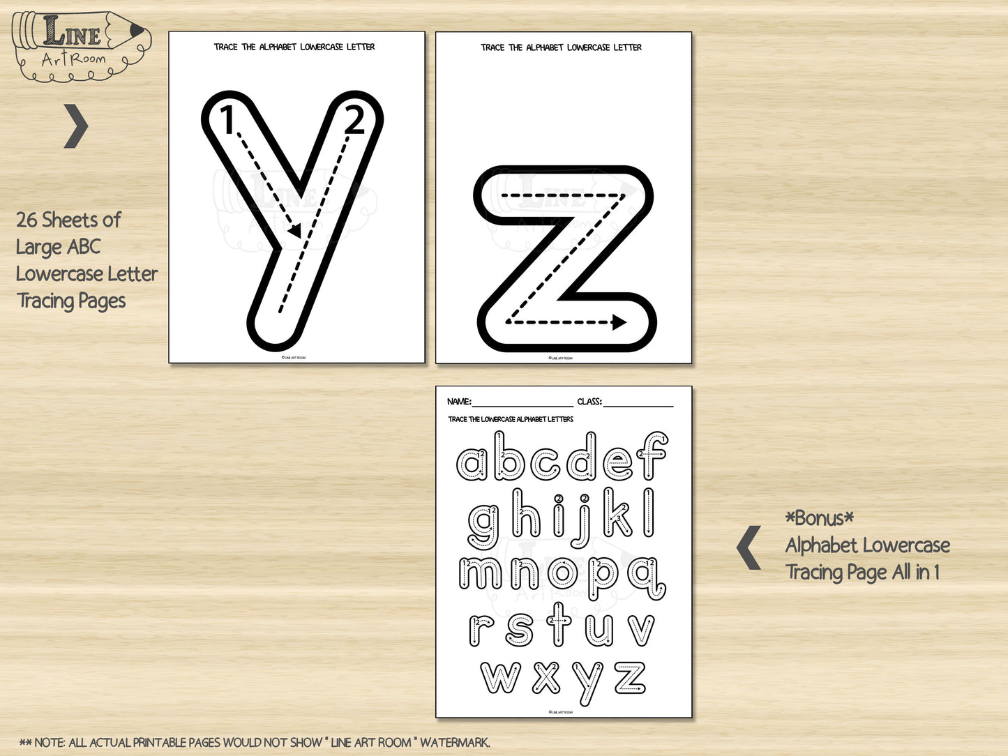 Large Lowercase Traceable Alphabet Letters Printable
