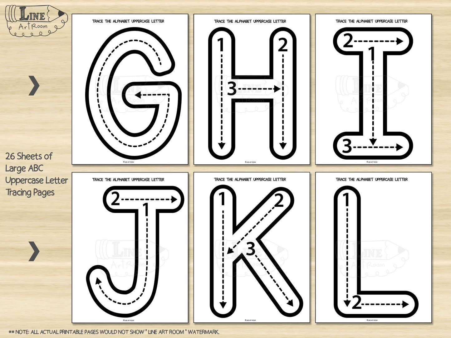 Alphabet Uppercase Tracing BW Activity 2