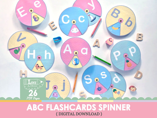 Alphabet Flashcards Spinner Top Overview