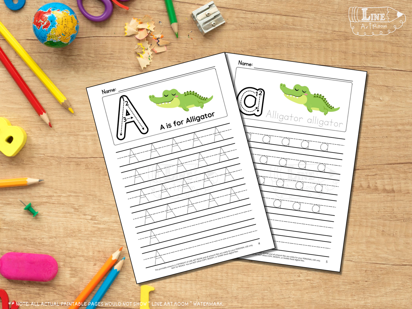 Animals Alphabet Tracing Mock Up