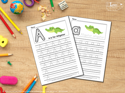 Animals Alphabet Tracing Mock Up