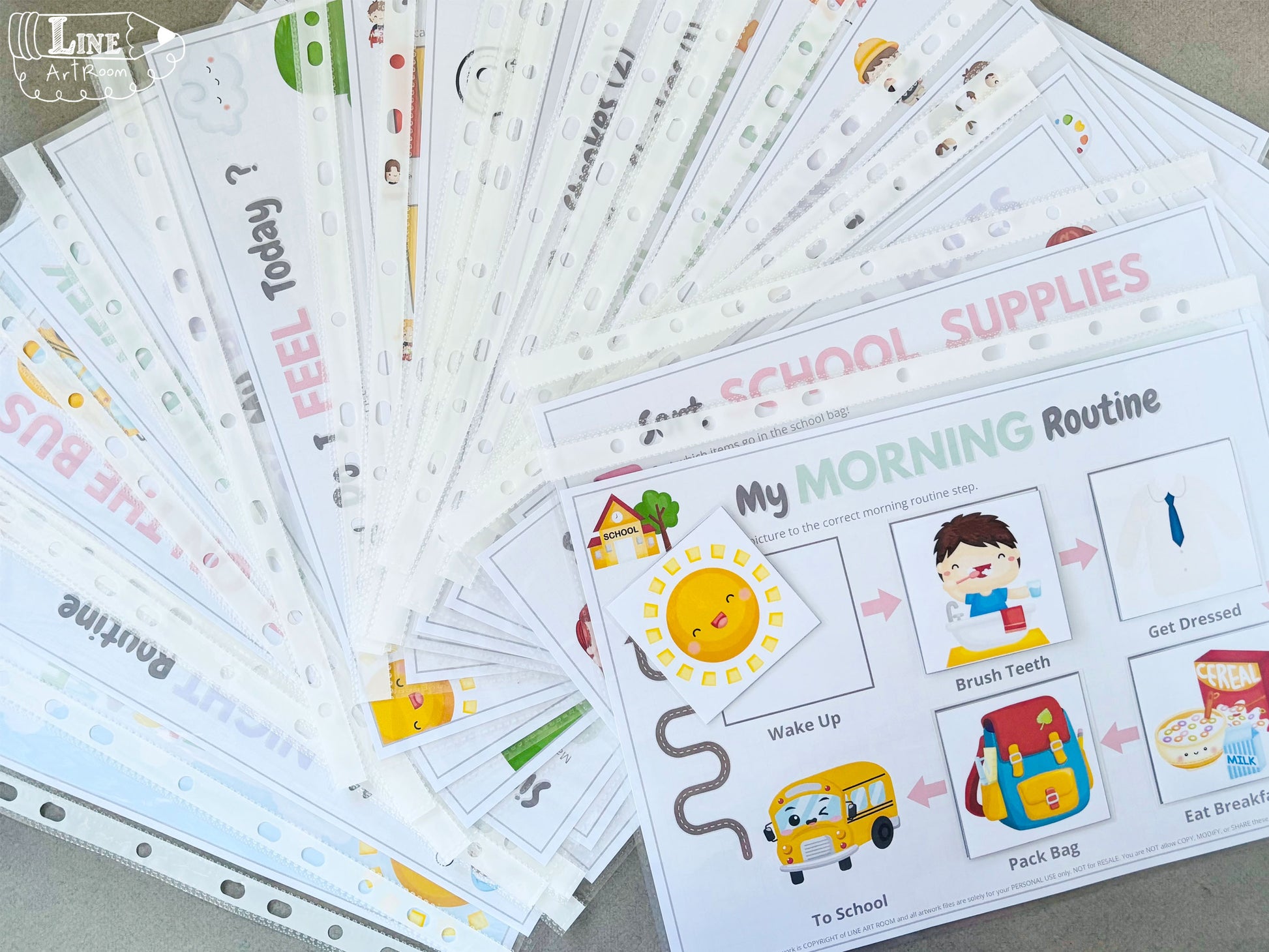 A variety of fun engaging activities of this back to school busy book 