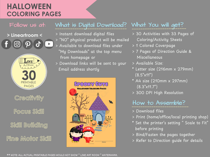 Halloween Coloring Pages Product Information