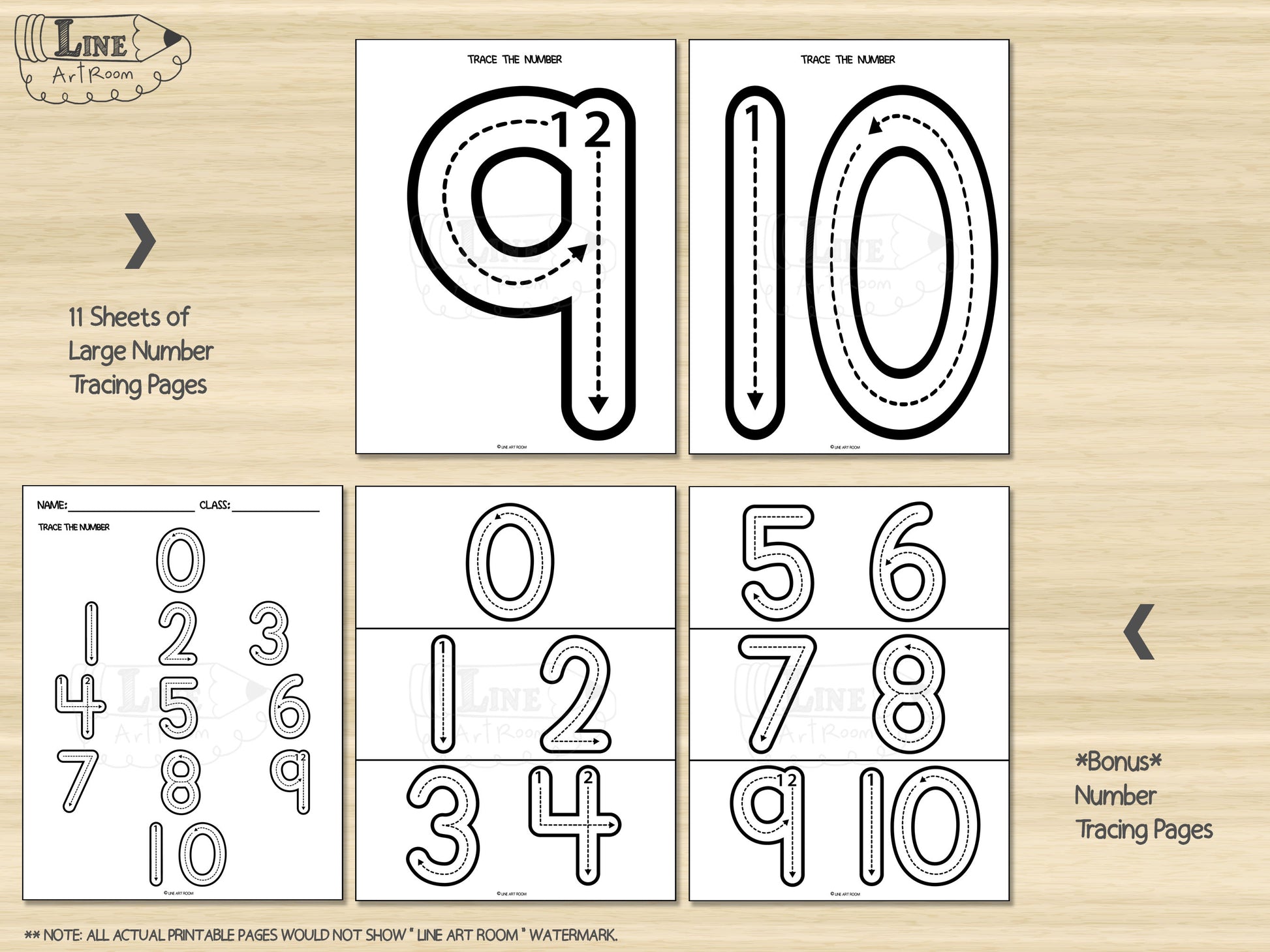 Number Tracing BW Activity 4
