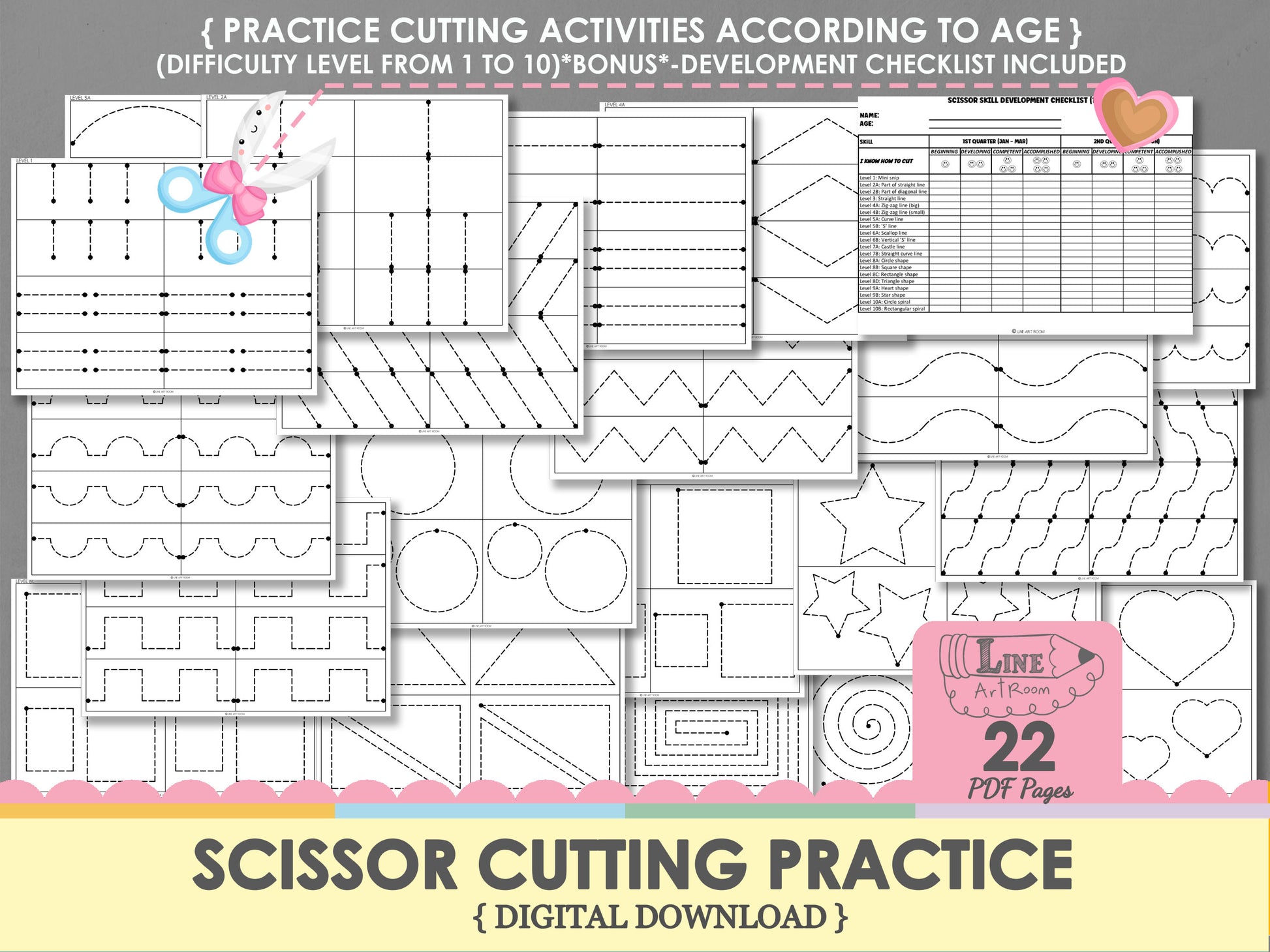 Scissors Cutting Practice Top Overview