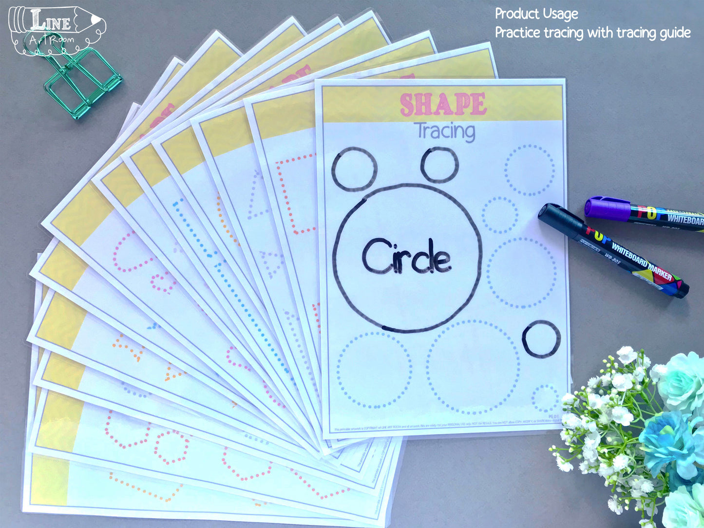 Shape Tracing Worksheets Product Usage