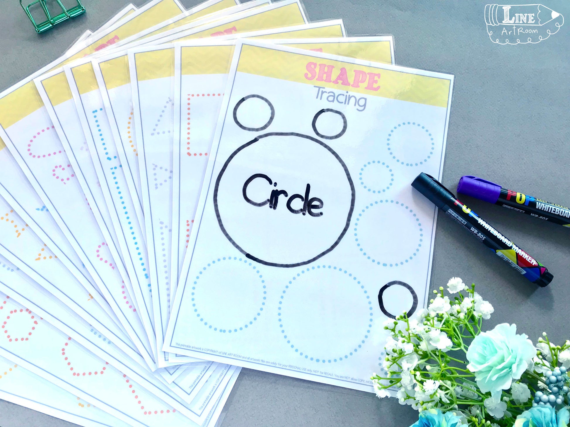 Shape Tracing Worksheets Product Usage 2