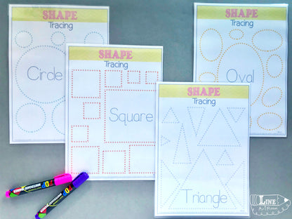 Shape Tracing Worksheets Activity Part 1