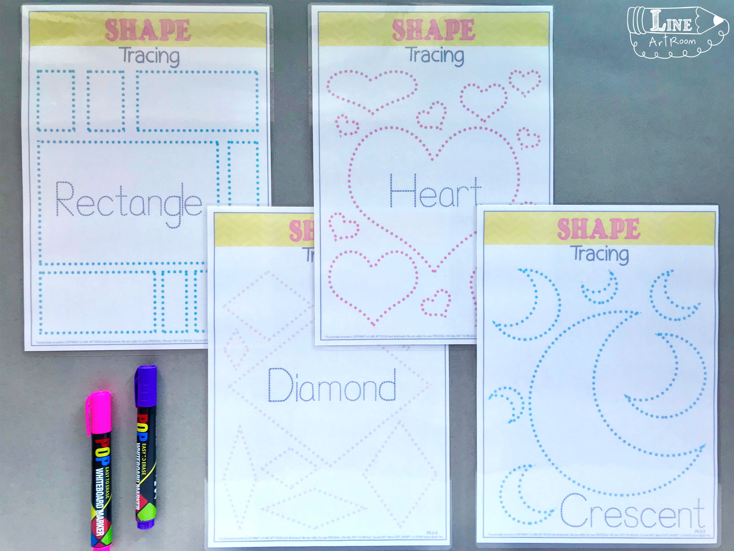 Shape Tracing Worksheets Activity Part 2