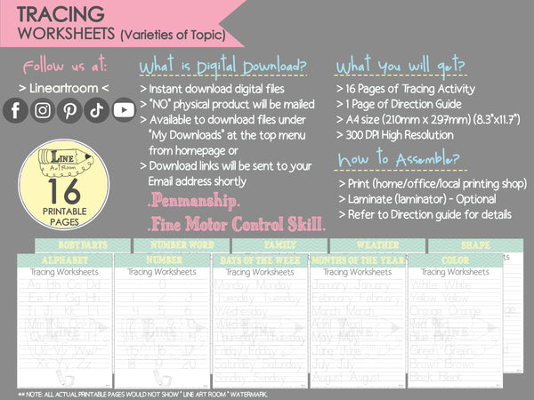 Master Early Skills with Comprehensive Tracing Worksheets for Nursery ...