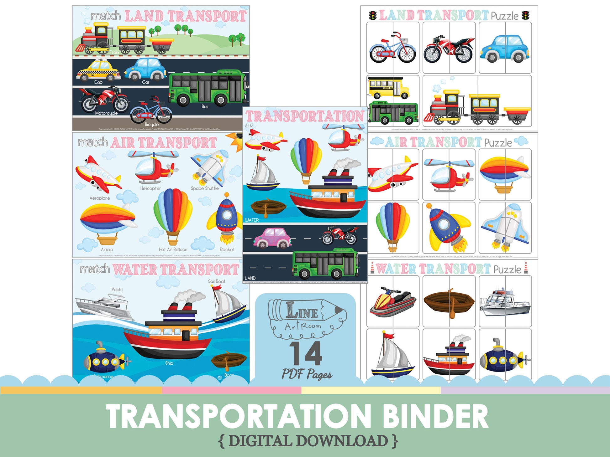 Transportation Learning Binder Top Overview
