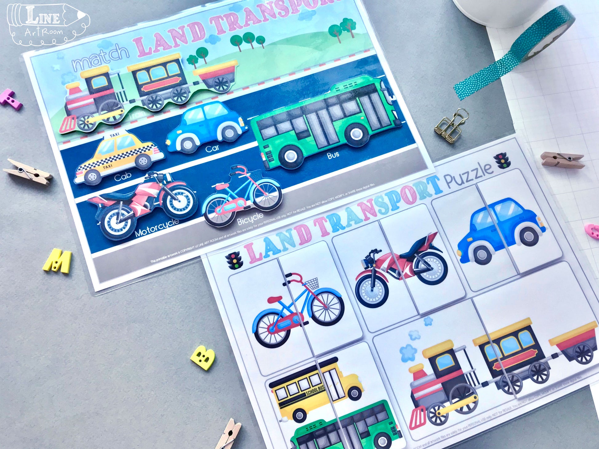 Transportation Learning Binder, Land Transport Activities