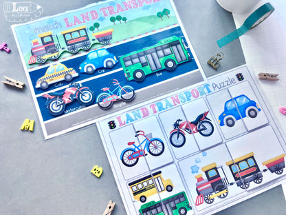 Transportation Learning Binder, Land Transport Activities