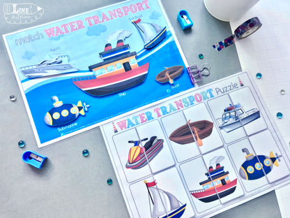 Transportation Learning Binder, Water Transport Activities
