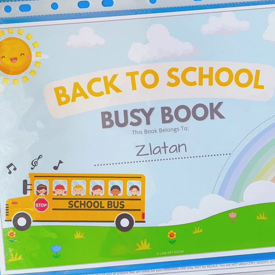 Back To School Busy Book Flip Through Activities Video